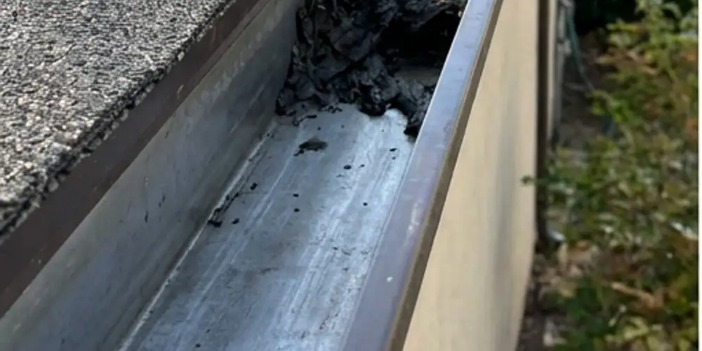 Downspout unclogged after downspout cleaning Sacramento