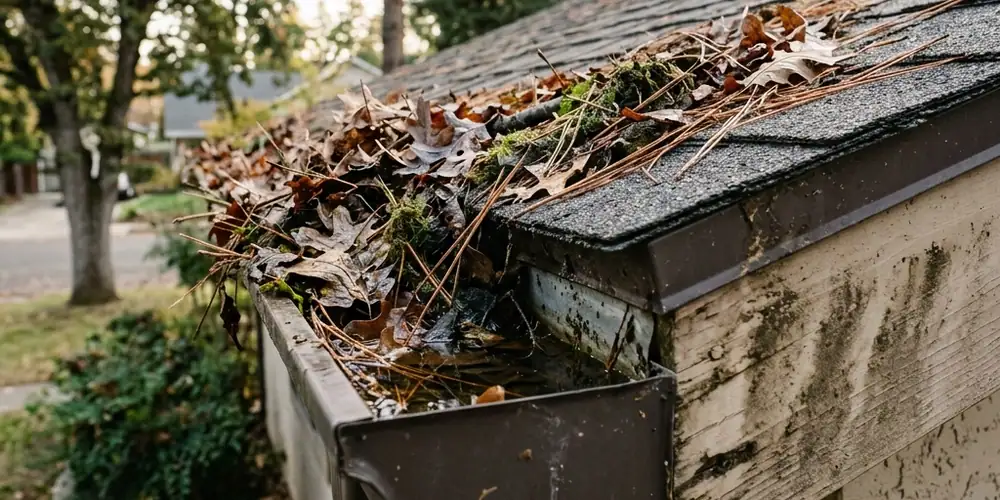 Outlet cleared before downspout cleaning Sacramento