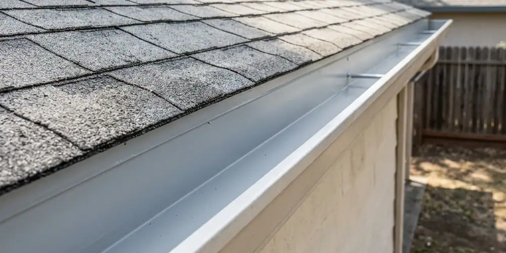 Oak and pine mix removed after gutter cleaning in El Dorado Hills