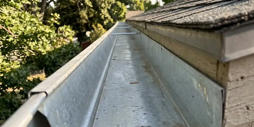 Sediment layer cleared after gutter cleaning in Elk Grove