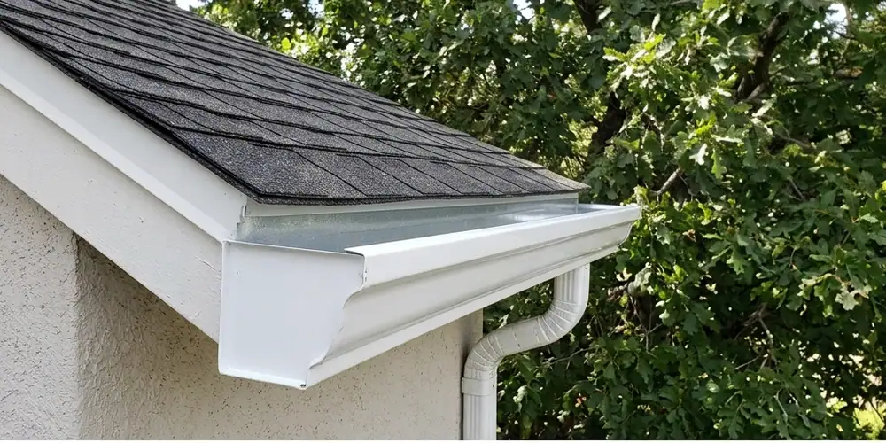 Heritage oak debris cleared after gutter cleaning in Rocklin