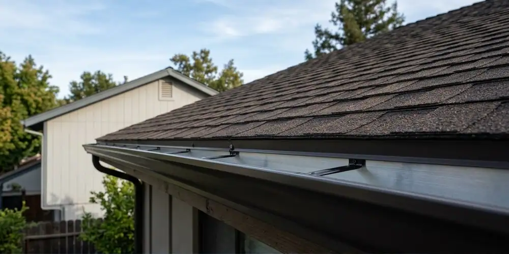 Sagging section re-secured after gutter cleaning in West Sacramento