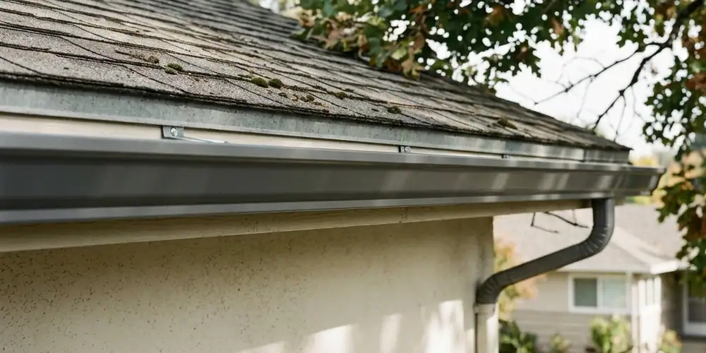 Sagging section re-secured before gutter cleaning in West Sacramento