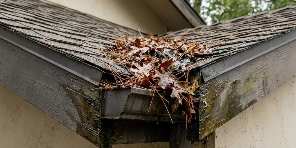 Debris cleared off the guard before gutter guard cleaning Sacramento