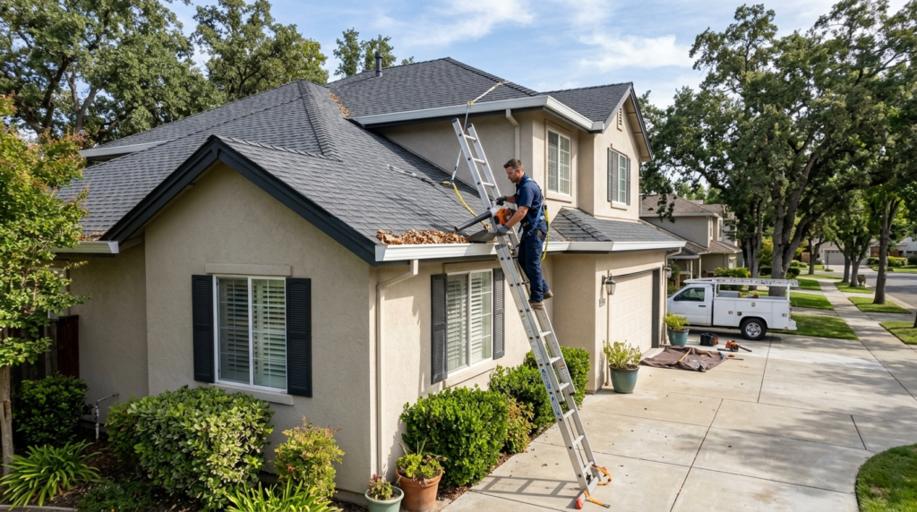 Two story gutter cleaning cost in Sacramento California